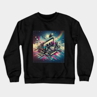 Music tape colorful design Crewneck Sweatshirt